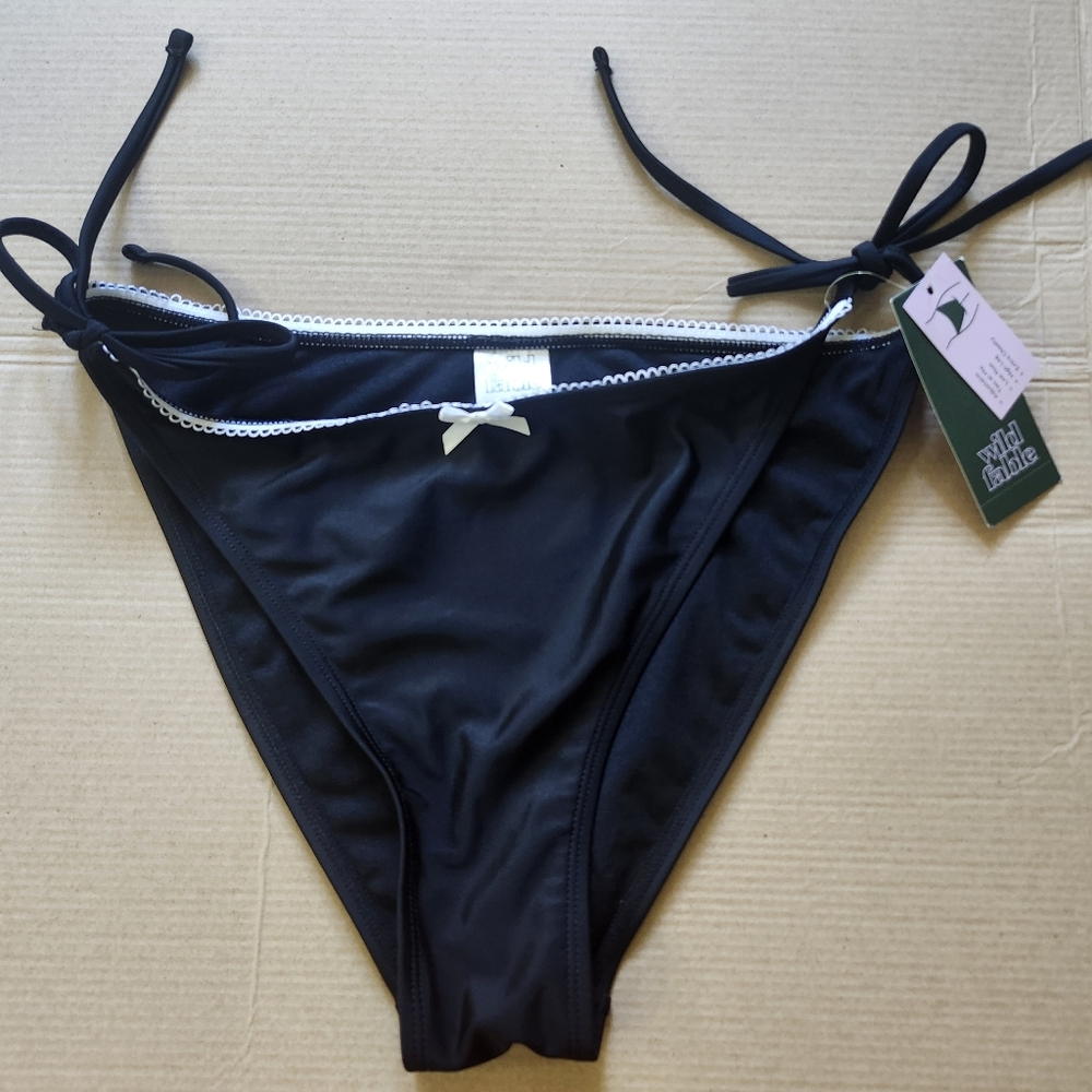 Wild Fable Black Tie-Side Bikini Bottom